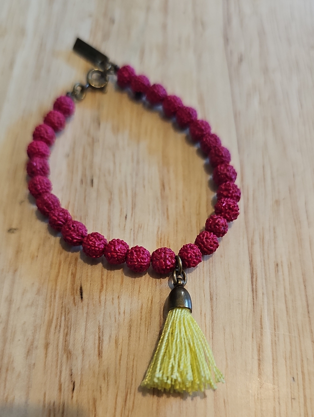 Authentic Isabel Marant Pink Rudraksha Lava Bead